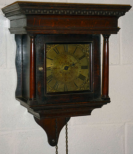 hooded clock by  George Wood of Nailsworth