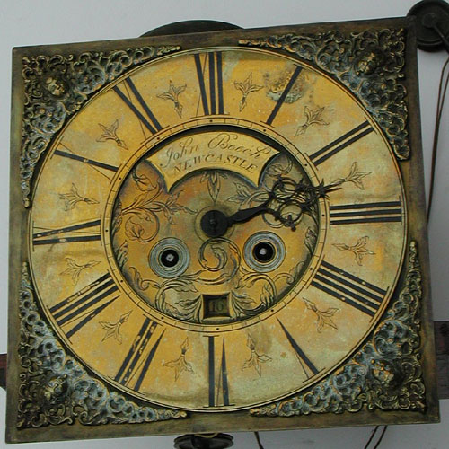 thirty-hour longcase clock c.1735 by John Beech senior of Newcastle under Lyme, Staffordshire