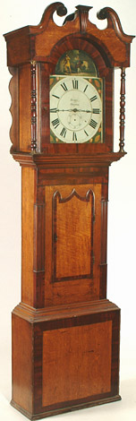 Eight-day oak-cased longcase clock, late 18th century, by Christopher Pennington of Kendal