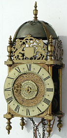 Exceptionally fine unsigned lantern clock made in Bristol in the 1680s