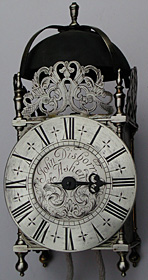 Early eighteenth-century lantern clock by John Disborrow of Ashen, Essex