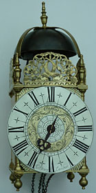 lantern clock made about 1695-1700 by James Drury of London