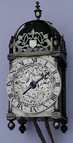 Unique early lantern clock made in the 1630s probably in London