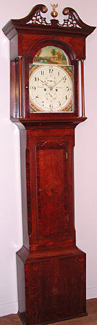 Eight-day longcase clock made about 1800 by Thomas Farmer of Stockton, County Durham