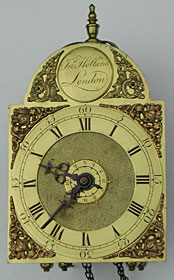 Tiny arched dial lantern clock made about 1775 by John Holland of London