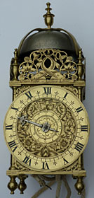 lantern clock (about 1650) by Thomas Knifton of Lothbury, London