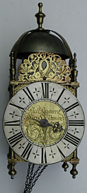 Lantern clock of about 1710 by Richard Rayment of Bury St. Edmunds