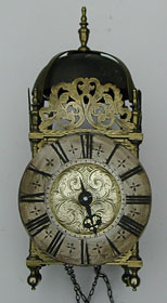 Lantern clock by John Smorthwaite of Colchester