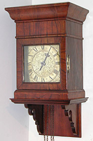 Unsigned hooded clock of the later seventeenth century with unique movement