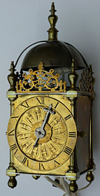 Early English lantern clock made about 1610, unsigned, probably London