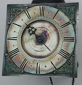 early eighteenth century (1730s) hook-and-spike wall clock