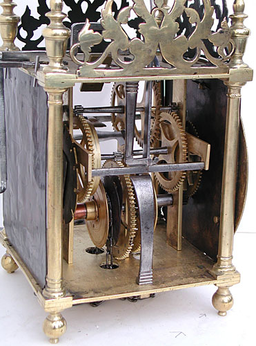lantern clock made in the 1670s or 1680s by Edward Stanton of London