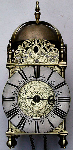 rare lantern clock of the 1680s by Robert Williamson of London
