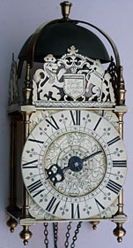 lantern clock made about 1695 by Walter Archer of Stow on the Wold