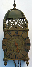lantern clock made during the Civil War period by Richard Beck, London