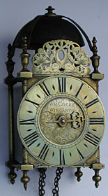 Lantern clock by William Cockey of Wincanton, Somerset, c.1710