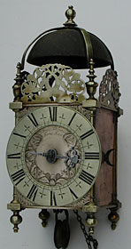 Lantern clock by James Delaunce of Frome, Somerset