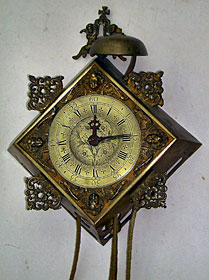 rare 'picture frame' clock with diamond-chaped dial, anonymous, 1690s