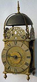 Charles II period lantern clock by ‘Jeremy Gregorie Near the Royall Exchange London’