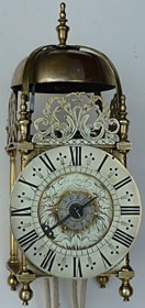 lantern clock made in the 1680s by Thomas Langley of Abingdon, Berkshire