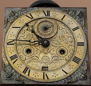 Rare eight-day longcase clock made in the 1670s by John London of Bristol