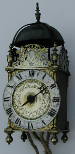 Unrestored lantern clock c.1655 by Thomas Loomes of London