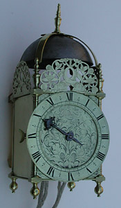 Lantern clock of the 1670s by John Lowe of London