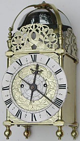 Lantern clock of the mid seventeenth century by Robinson of London