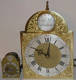 miniature gentleman's travelling alarm clock or pantry clock made about 1750 by Samuel Toulmin of London