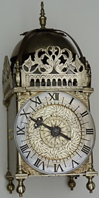 lantern clock by Thomas Tue of King's Lynn, Norfolk, dated 5th December 1663