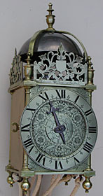rare lantern clock made in the 1640s by Solomon Wasson of Bristol