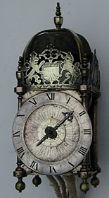 rare lantern clock monogrammed WC and dated 1635