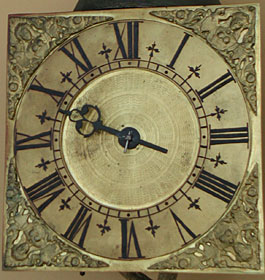 Hook-and-spike wall clock, early eighteenth century by an unsigned Oxfordshire Quaker maker